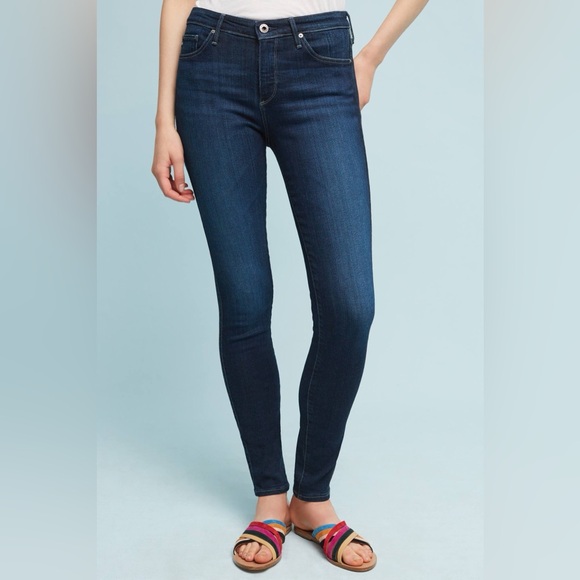 AG Adriano Goldschmied The Prima Crop Jeans Women's Size: 26 Blue Mid Rise - Picture 2 of 16